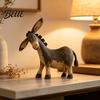 Rustic Shelf Accents Donkey Figurine Vintage Farm Style Animal Statue Whimsical Tilted Nostalgic Country Home Accessories Head Ornament for
