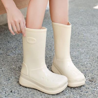Women's Waterproof Mid-Calf Rain Boots 2025 Autumn Release Non-Slip Rubber Boots Comfort Fit Over-The-Shoe for Outdoor