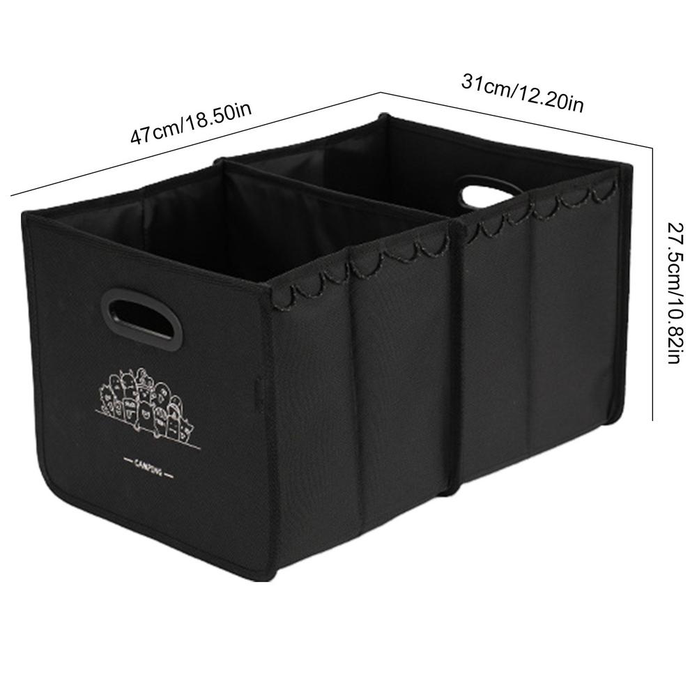 

Ящик для хранения вещей для кемпинга. Вместительный переносной ящик для кемпинга. Складной ящик для хранения вещей для кемпинга с ручкой для хранения на открытом воздухе. чёрный