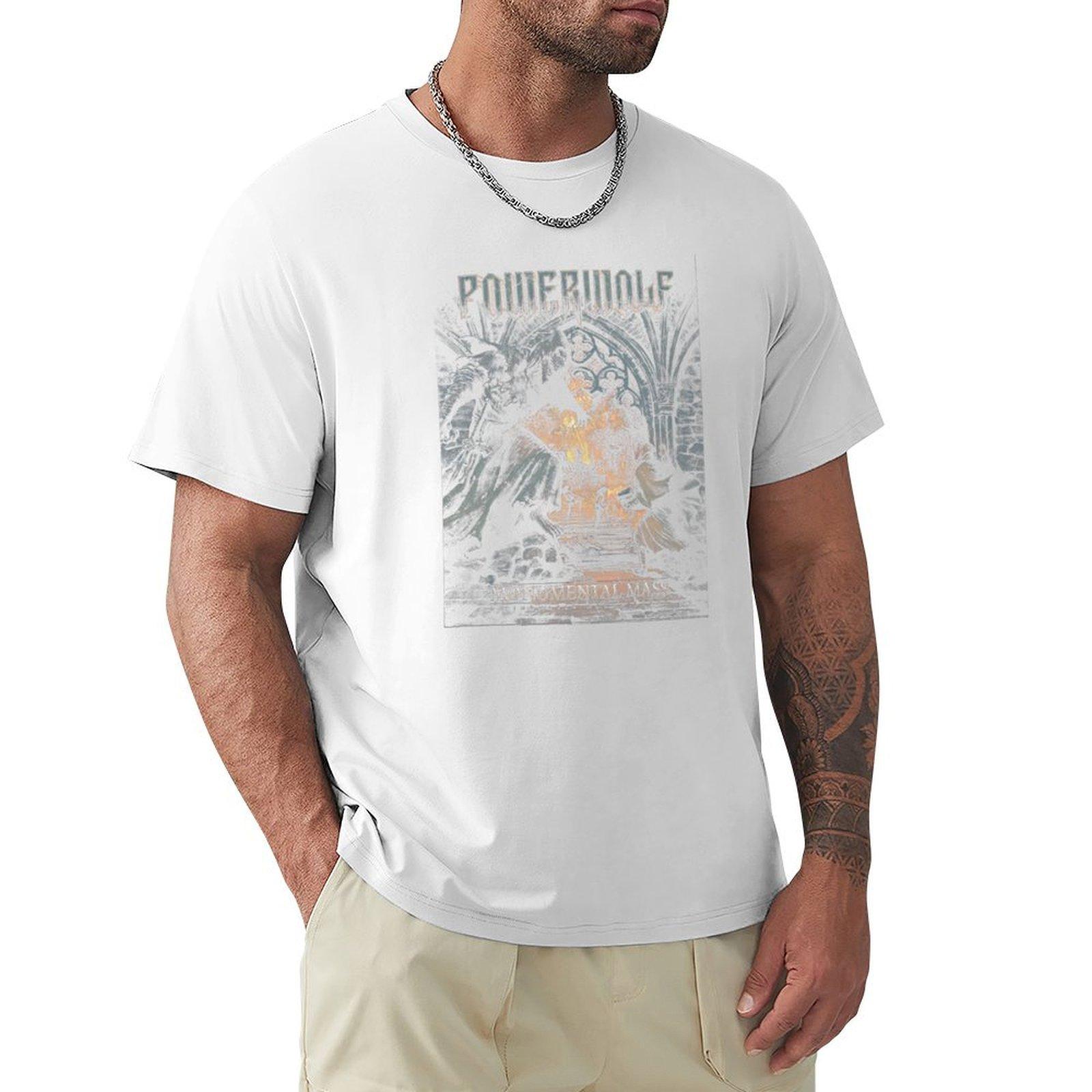 Powerwolf Tshirt Gym Wear Breathable Short Sleeve Tee S