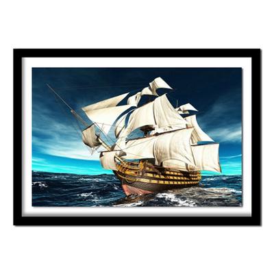 Kit punto croce diamante 5D fai da te ricamo vela di mare strass rotondi pittura diamante