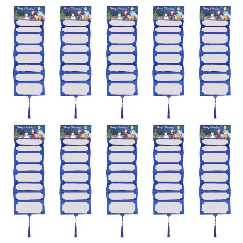 Festival Santa Design 10 Compartment Cash Envelopes Holiday Gift Box Durable Paper Christmas Party Essential