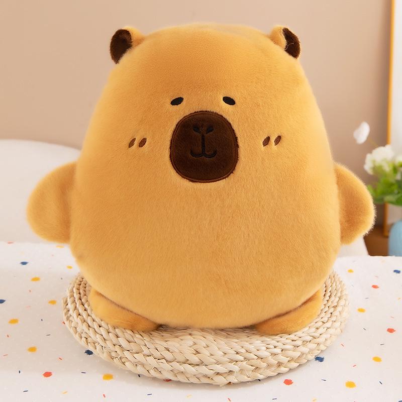 Winter Capybara Hand Warmer Plush Toy: Cute Anti-Freeze Hug Pillow for Students