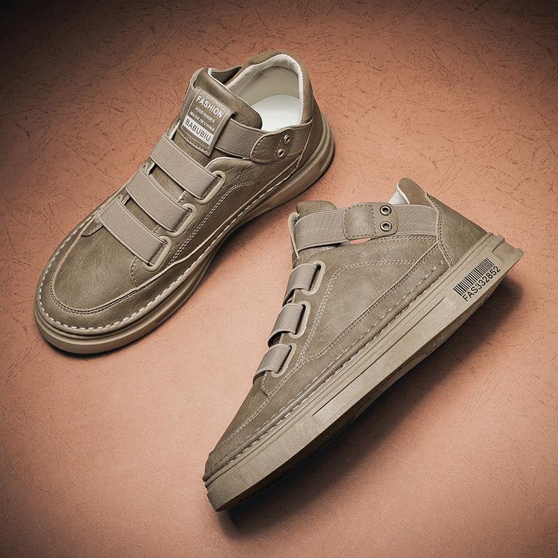 Fashion 2024 Mens Casual Shoes  Autumn and Winter New High-top Leather Shoes Fashion Non-slip Shoes Wear-resistant Light Shoes