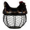 1Pcs Chicken Style Egg Basket Made of Premium Ceramic and Iron Fruit Vegetable Snack Storage Holder Home Decor Item