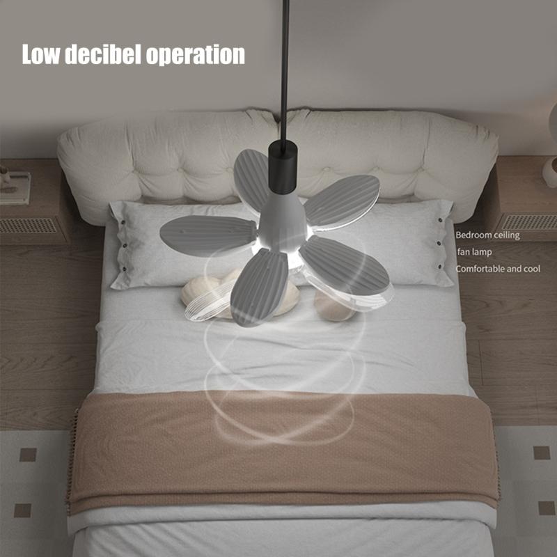 Multifunctional Wireless Ceiling Fan Light For Home Indoor Bedroom Living Room Use, Remote Controlled E27/E26/B2 Socket