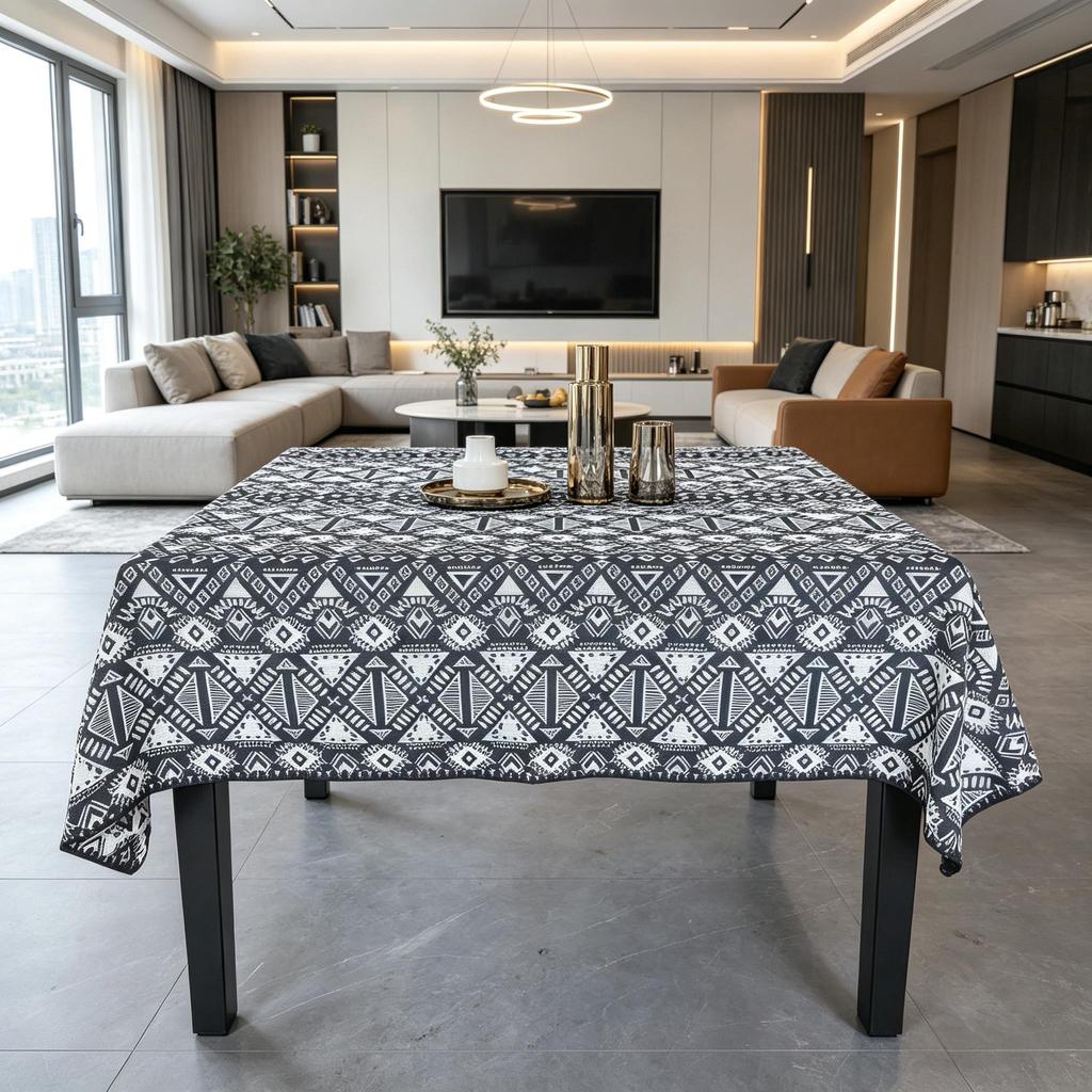Dining Kitchen Party Event Cotton Linen Washable Rectangle Tablecloth