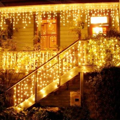 Starry Sky LED Icicle Lights: Flashing Christmas Curtain Lights for Outdoor Waterfall Decor