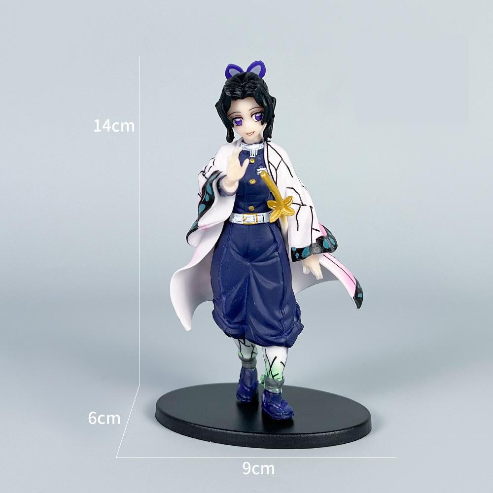 10cm Demon Slayer: Kimetsu No Yaiba Anime Figure Nezuko Kamado/Zenitsu Agatsuma Action Figure Collection Model Doll Toys Gifts