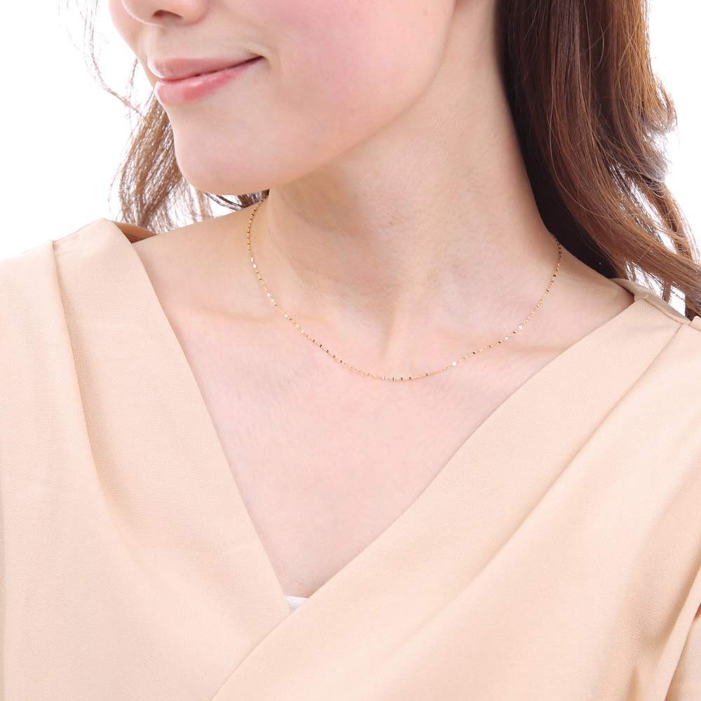 Goods Petal Halskjede 18k Gult Gull [Happy Shop] Kjede, 40cm, 1.2mm Bred,