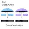 Red Leaf Portable Manual Folding Umbrella Flowering Umbrella In Water Black Glue Coated Light Weight UV Umbrella