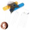 1/5Pcs Goose Feather Stick Ear Picking Elastic Earwax Cleaner Stick Massage Chicken Peacock Feather Silver Needle Ear Dig Tool