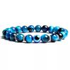 Evil Eye Bracelet Natural Stone Blue Devil Eye Charm Bracelet Beads Agate Stone Bracelet