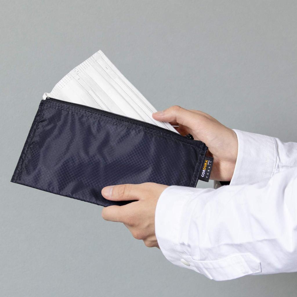 [Asoboze] Regile Shut Pouch Mask Case Portable Men's Pouch Antiviral Material (Navy) rs-v181