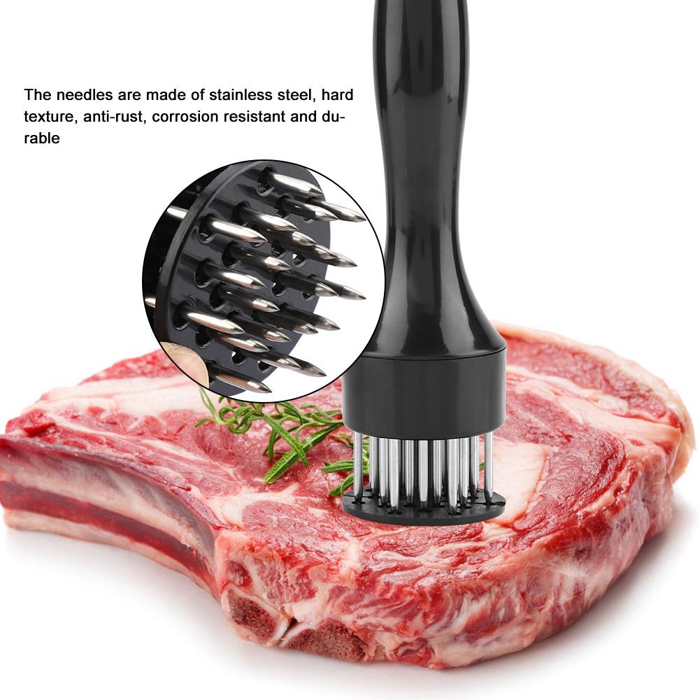 Stainless Steel Ultra Needle Blade Tenderizer for Tenderizing Steak Black