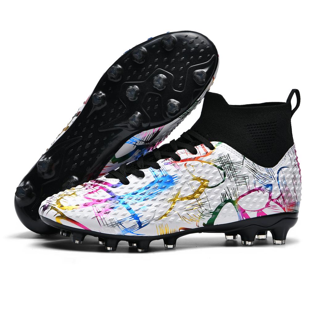 New High-Top Student Outdoor Sports Shoes Special Soccer Shoe Student Competitions Teenagers Training Football Shoes 31-40#