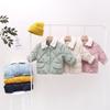 Vestiti imbottiti in cotone sciolto per bambini Giacca corta imbottita in cotone scozzese a quadri per bambini Cappotto con colletto in lana calda extra spessa per ragazzi e ragazze