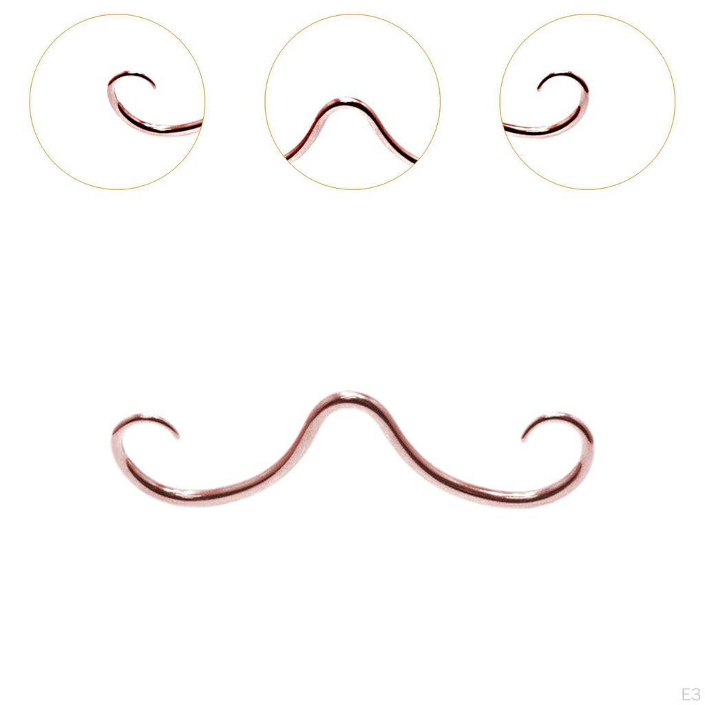 Funny Mustache Nose Ring for Unique Piercing, Ideal Gift Summer Events