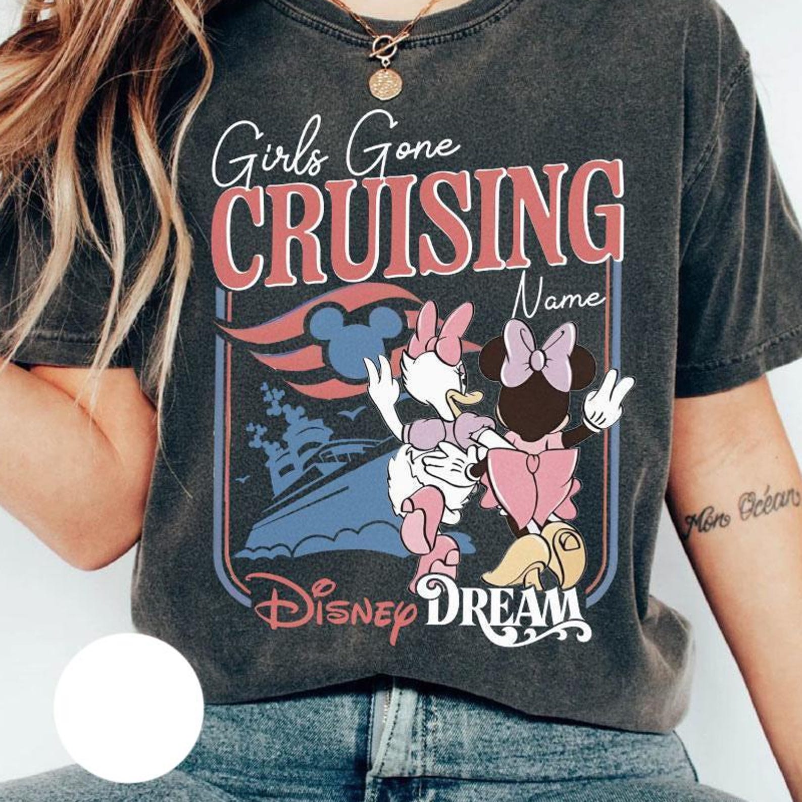 Personalized Minnie Daisy Cruise T-shirt, Family Matching Cruise Trip Shirt, Girls Cruise Vacation Tee, Disney Wish Dream Fantasy Magic tee 3XL