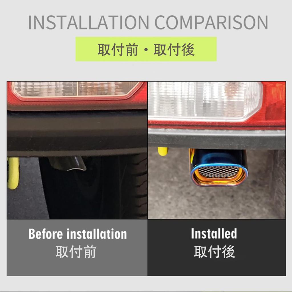 New Suzuki Jimny JB64 Muffler Jimny Sierra JB74 Muffler Tail Exhaust Pipe Aero Exterior Custom Design Accessories Cutter, End, End, Decoration, Parts,