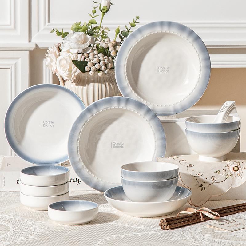 VISIONS Corning Blue Danube 20-Piece Dinnerware Set
