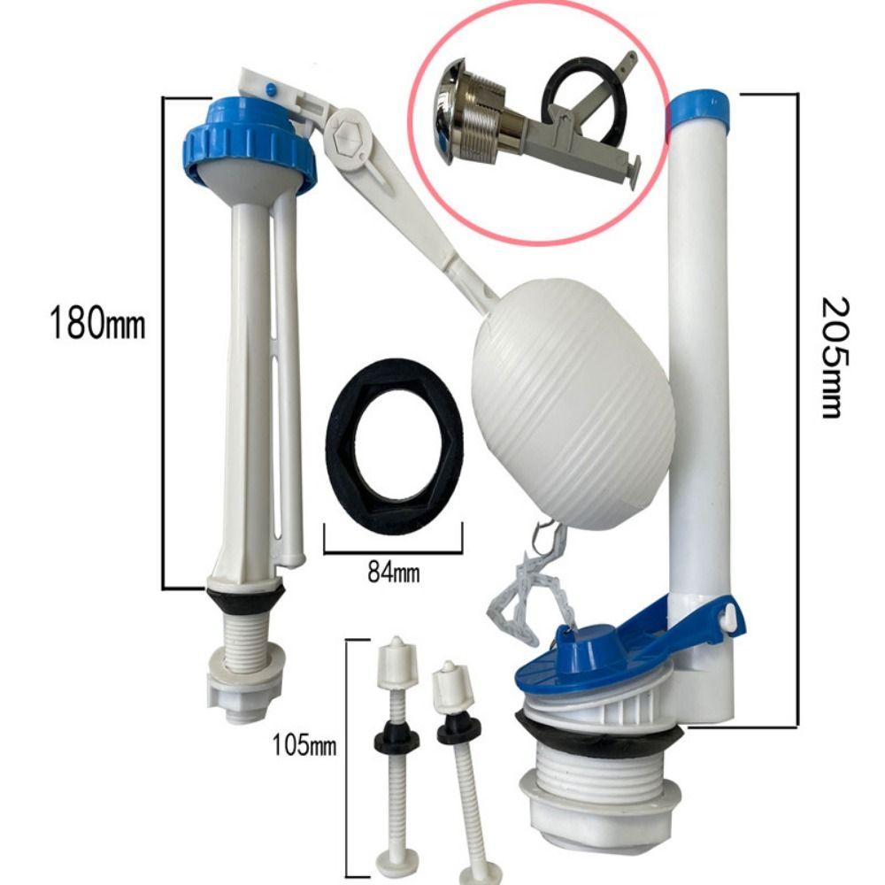 1 Set Pull Handle Toilet Water Tank Inlet Valve Push Button Toilet Tank Replacement  Toilet Tank