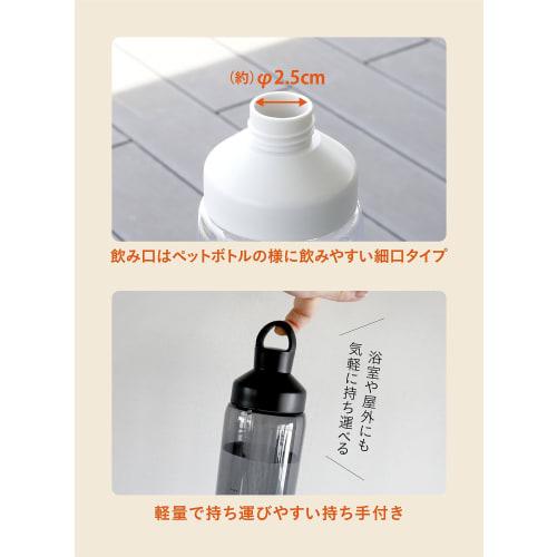 CB JAPAN Water Bottle, White, with Memory Stick, 1 Liter, Lightweight, Portable, Made of Tritan, BPA-Free, My Sauna Tonoi Bottle, Tomte
