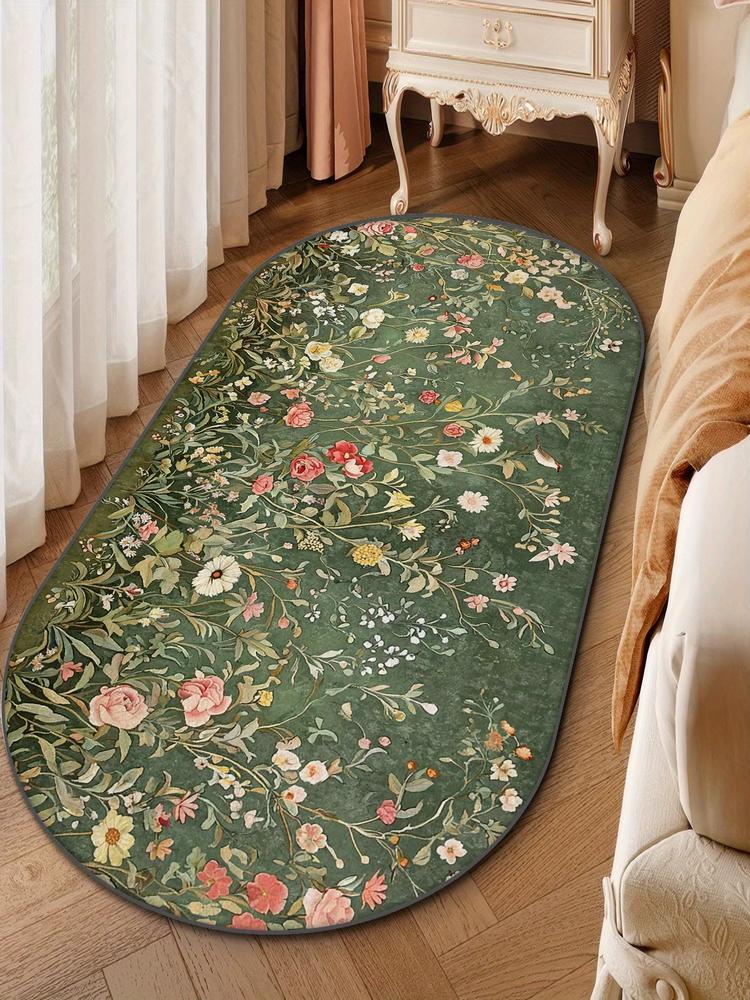 Fresh Green Garden Carpet Cute Bedside Floor Mat Doormat Welcome Mat Bathroom Mat Rug For Bedroom Carpet For Live Room