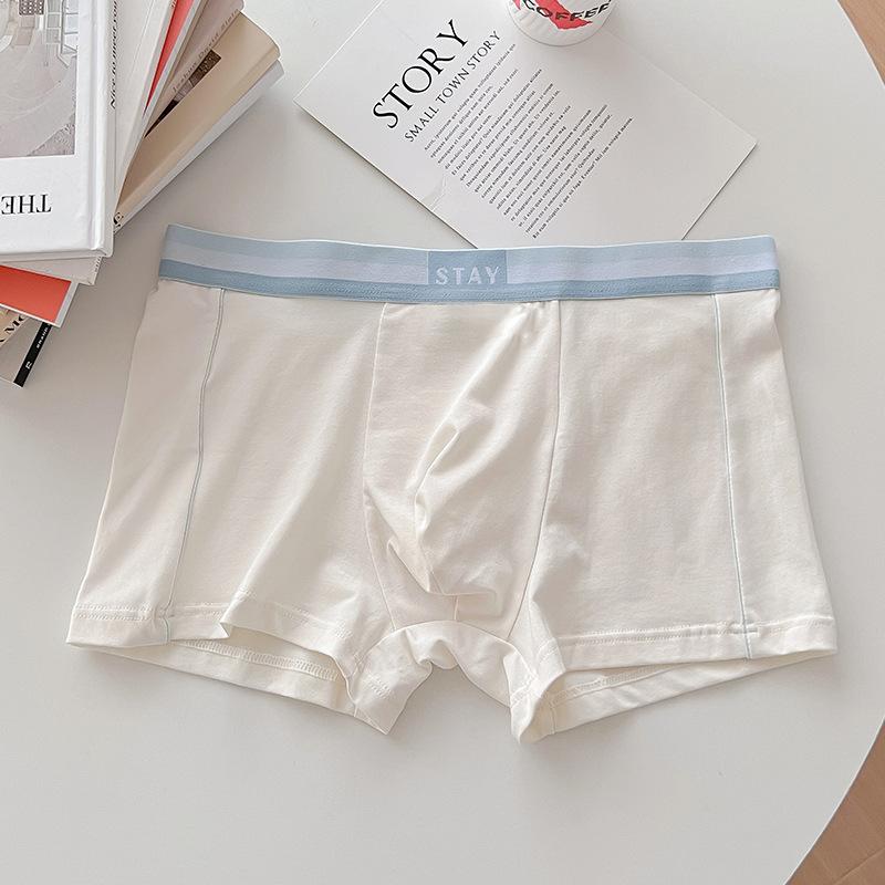 Большой размер Мужское Весенне-Осеннее Простое Спортивное Дышащее Впитывающее Пот Плоский Угол Нижнее Белье L