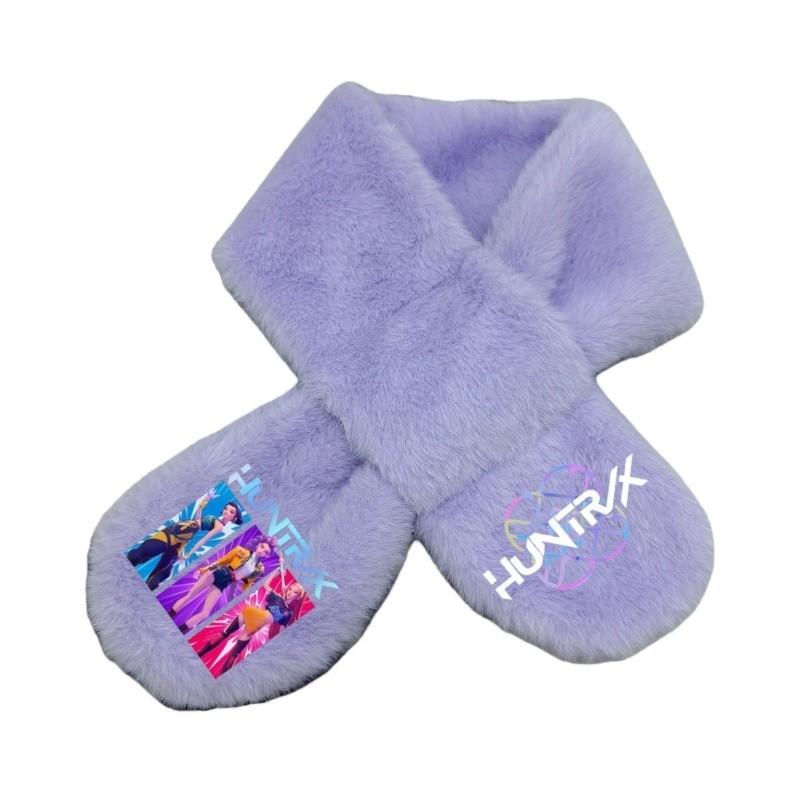 Soft Fashion Rumi Mira Zoey Printing Winter Autumn Warm Scarf Girls Purple Pink Scarves