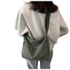 Korean Style Women's Simple Large Capacity Canvas Crossbody Bag