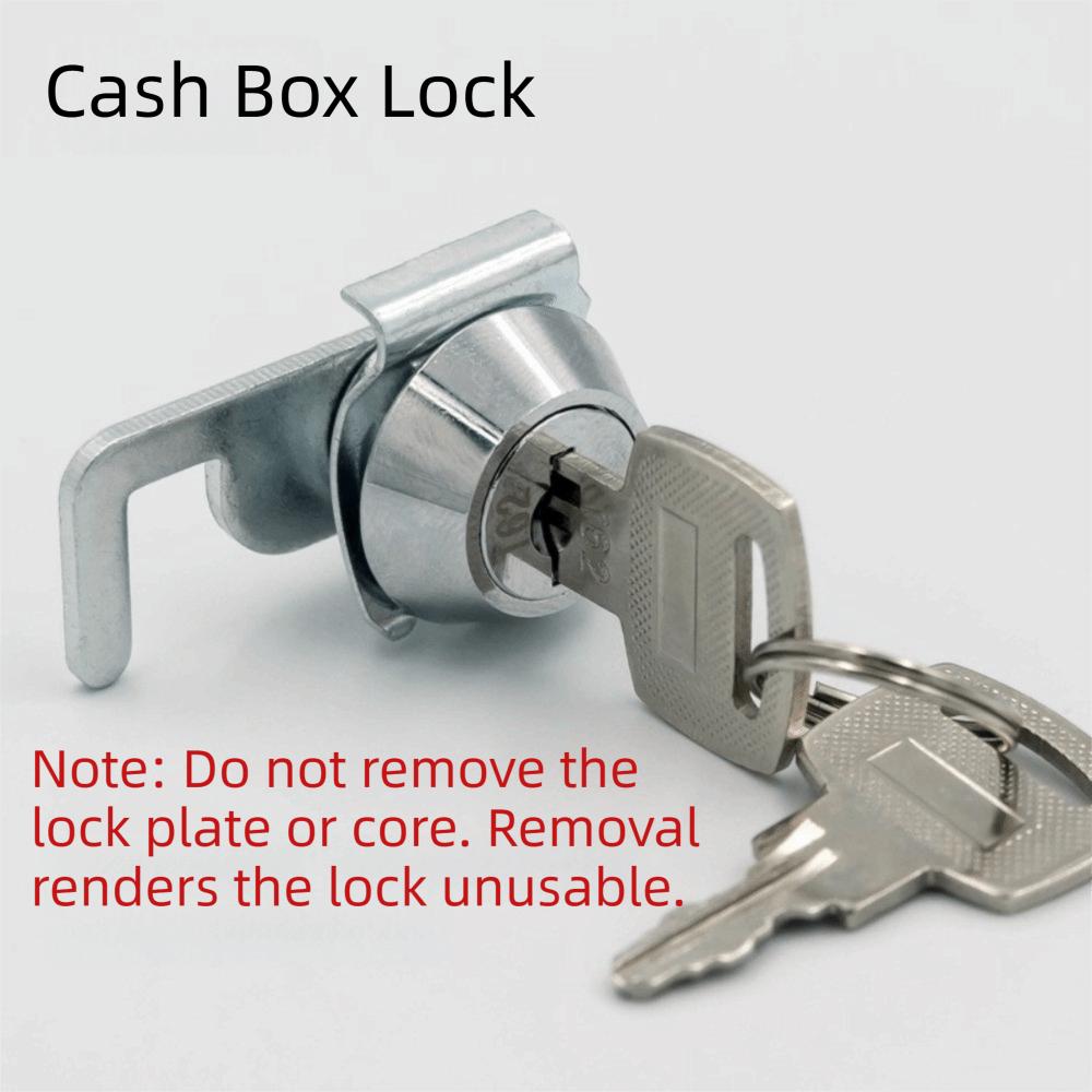 Rust-Resistant Mini Cam Lock with Quick Clip Metal Cabinet Silver POS Drawer Lock with Keys Easy Replacement