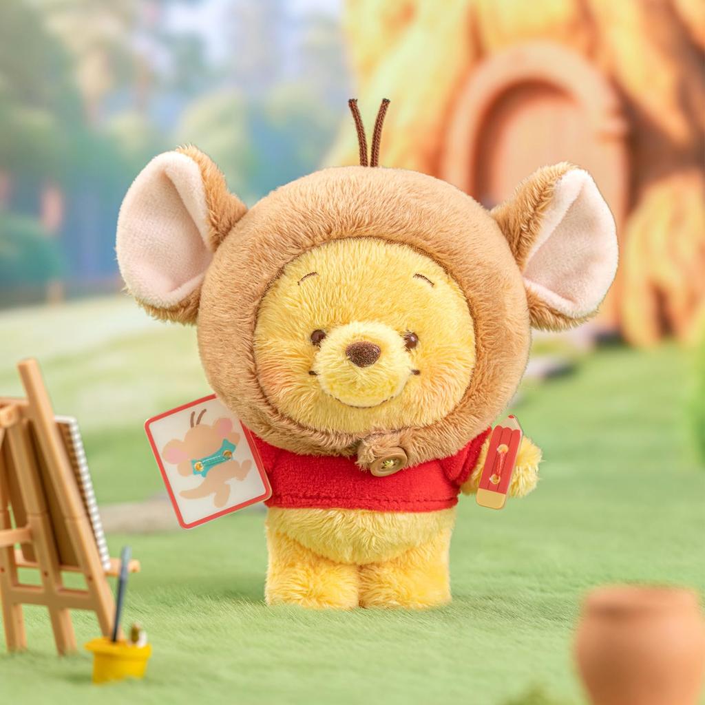 TOP TOY Disney Winnie the Pooh & Roo Plush Toy Series [1 Piece] Gachapon Blind Box Figure Plastic Model Premium Soft Vinyl Toy Birthday Gift Winnie