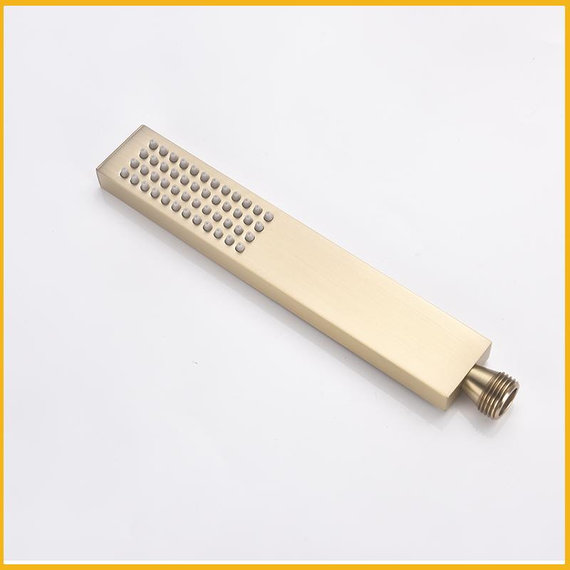 Skrytá ruční sprchová sada s teplou a studenou vodou, koupelnová nastavitelná nerezová ocelová posuvná hlavice se 2 funkcemi, otočná tryska, mosazné tělo ventilu