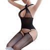Fetish Lingerie Open Cup Bodystocking See Through Women's Sex Shop Underwear Sexy Catsuit Mesh Erotic Adult Costume