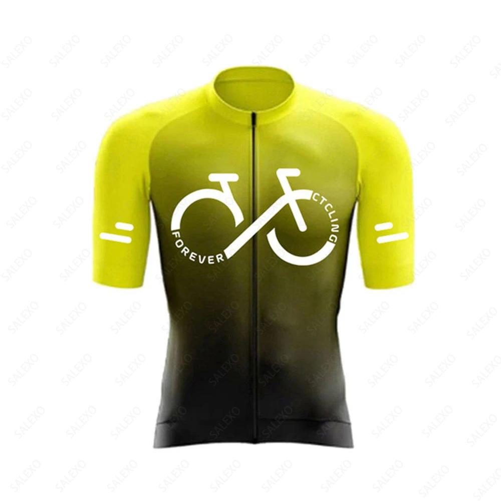 2026 Gradient Cycling Jersey Sets  Men's Summer Road Tops Bottom Suit MTB Clothing Team Mountain Bike Jersey Bib Shorts Suit