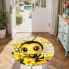Bee Round Carpet Suitable for Dormitory Study room Balcony Game Room Anti-slip Round Rug Office home decor Wedding Party Gift