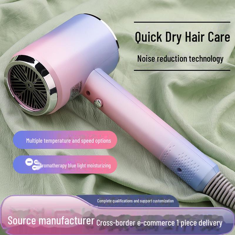 High Power Blue Light Ionic Hair Dryer: Portable, Efficient, Noise-Reducing, Quick-Drying