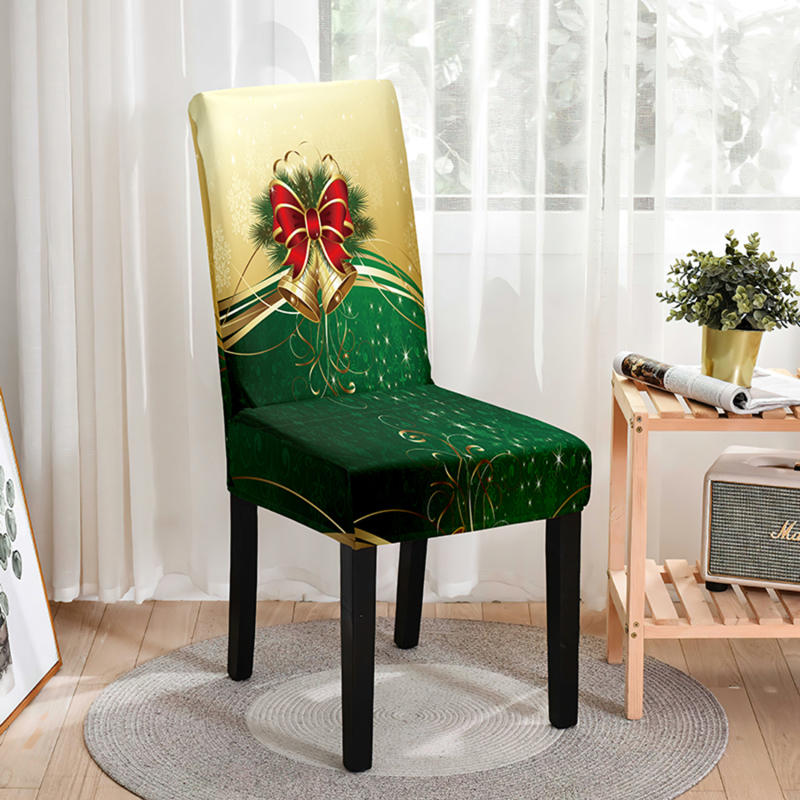 Elastic Dining Chair Cover For Christmas Atmosphere Decoration Suitable For High Back Dining Chair Cover Atmosphere Decoration