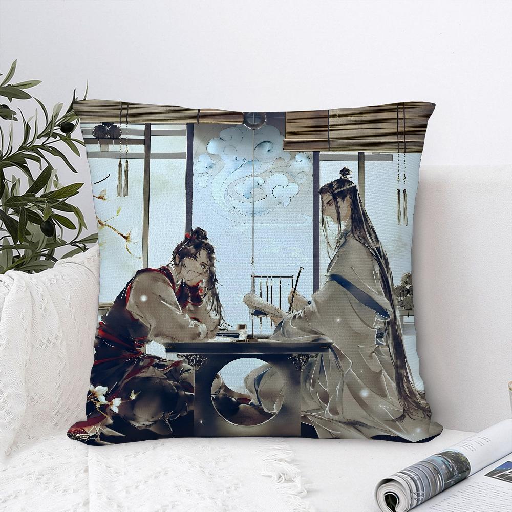 M-Mo Dao Zu Shi Anime Pillow Case Sofa Decorative Home Double-sided Print Plush Square Throw Pillow Covers Cushion Decor Cover
