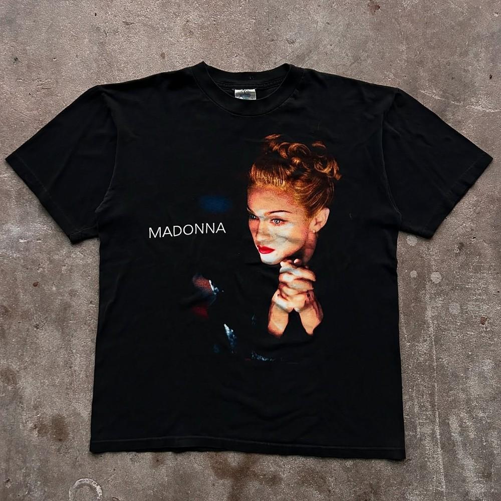 Remake Madonna 90s Retro style Basic Black T shirt Unisex tee Vtg NH27380 Unisex T-Shirt S