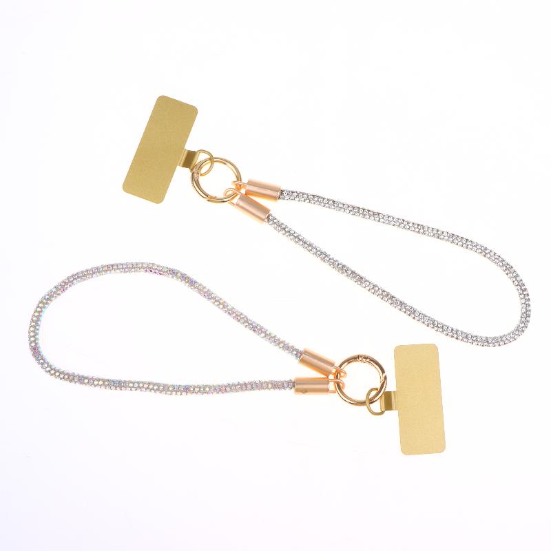 Luxury Full Phone Lanyard With Metal Clip Universal Short Chain Handheld Wrist Flash Accessory For Mobile Phones