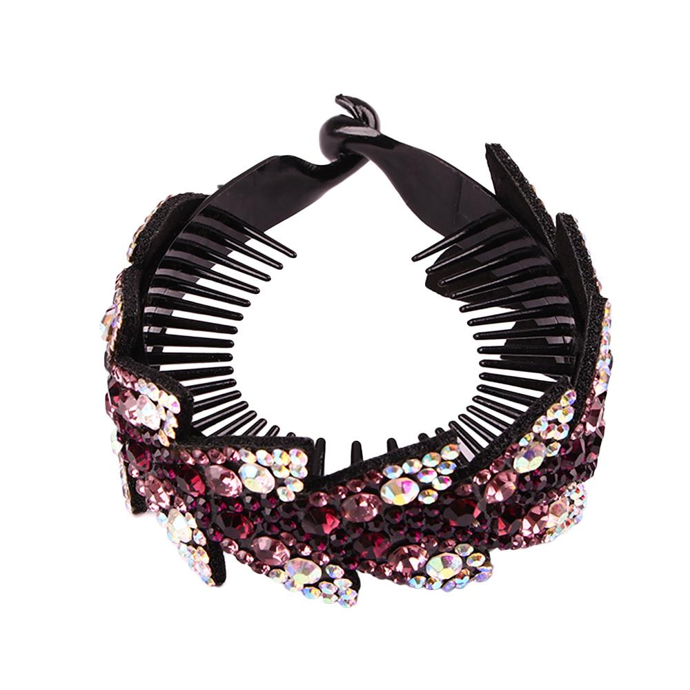 Ponytails Hair Claw Rhinestone Floral Bird Nest Twist Clip Leaves Hair Claw Bun Maker Headwear