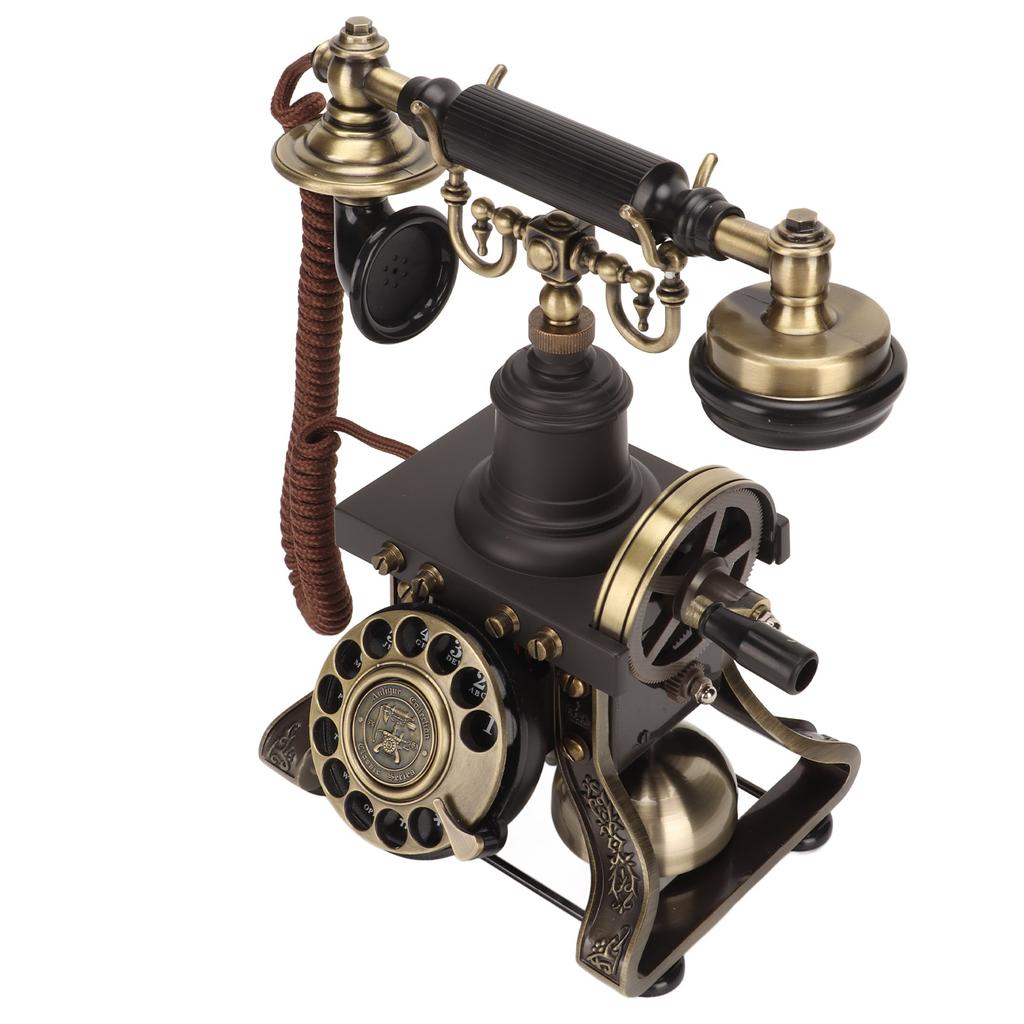 Antique Telephone Retro Vintage Rotary Dial Old Fashion Corded Landline Telephone for Home Home Accessories