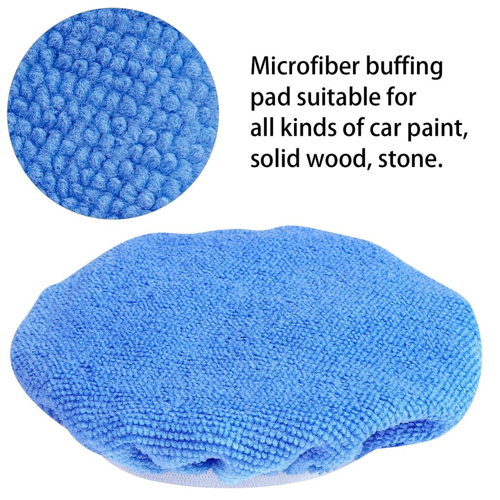 Awpeye 10Pack Car Polisher Pad Bonnet (5 To 6 Inches) Soft Microfiber Polishing Bonnet Buffing Pad Cover