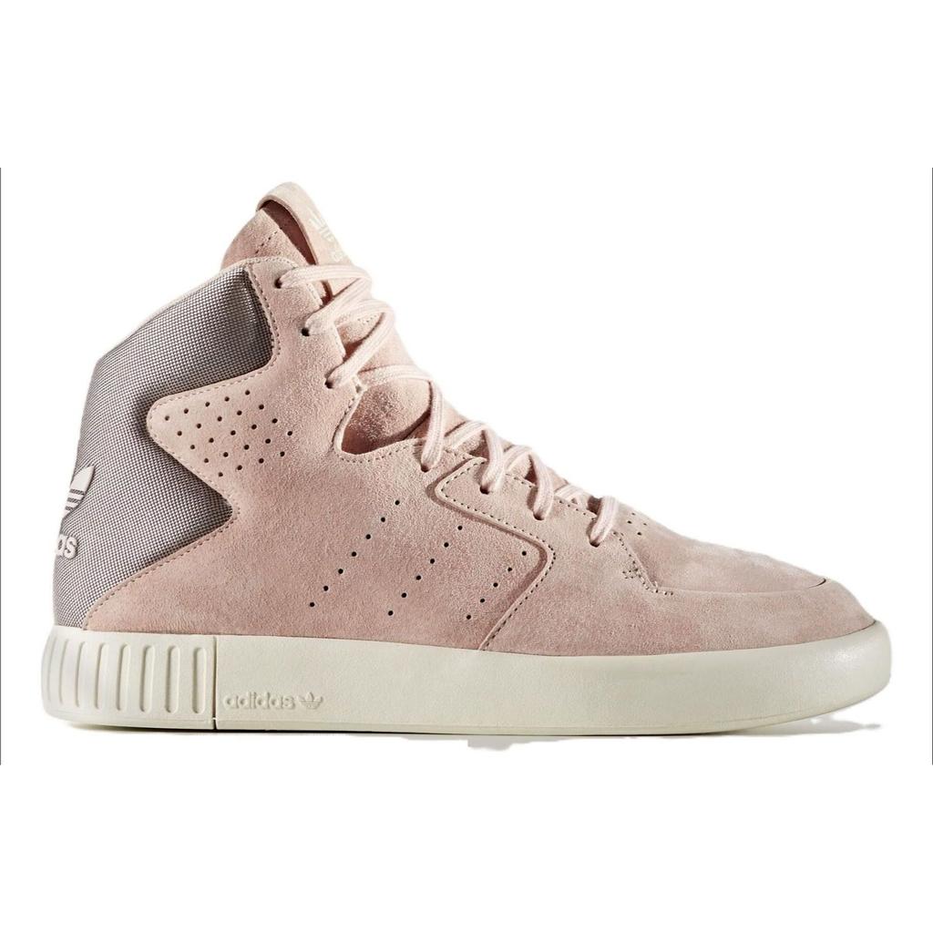 Adidas Originals Tubular Shock Absorbing Durable Mid-Top Skate Shoes Women Skate Shoes Light-Pink S80555
