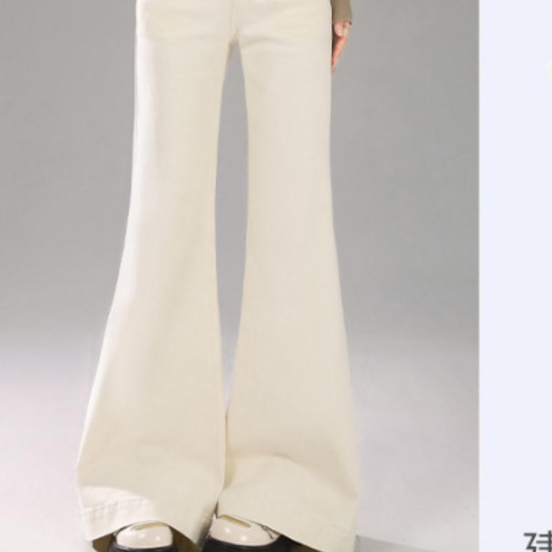 

Женские осенние ретро джинсы для женщин осенний стиль похудение без штанин, подковообразные брюки для женщин осень 2XL