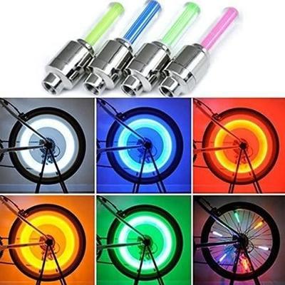 Set of 8 Luminous LED Valve Caps for Bicycle Wheel