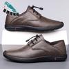 2025 Spring and Autumn New Korean Version of Daily Casual Leather Shoes Men's Soft-soled Foot Shoes
