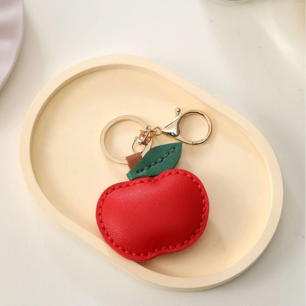 Cute Fruit Pendant Strawberry Bag Pendant Portable Leather Keychain  Gift